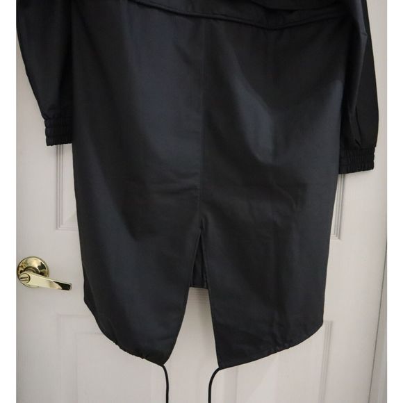 RAINS 18550 Women's Sz Large Black String Parka Waterproof Rain Jacket - Picture 9 of 9